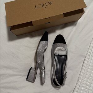 Jcrew rhinestone sling backs